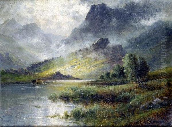 On Loch Etive Oil Painting by Alfred de Breanski