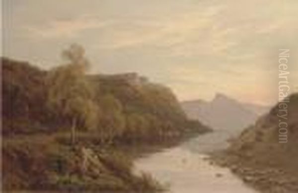 Borrowdale Oil Painting by Alfred de Breanski