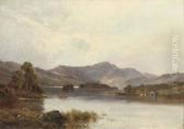 Rydal Water, Cumbria Oil Painting by Alfred de Breanski