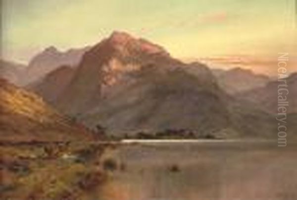 Old Inverlochy Oil Painting by Alfred de Breanski