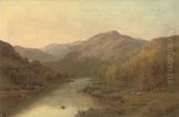 The Valley Of The Dee Oil Painting by Alfred de Breanski