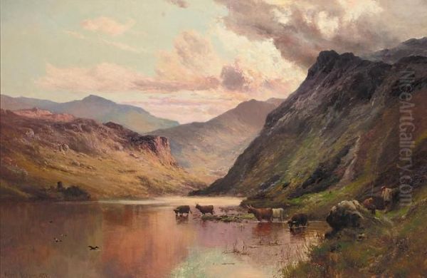 Foot Of Kirkstone Pass Oil Painting by Alfred de Breanski