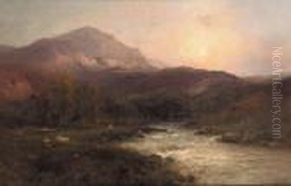 Pass Of Leney Callander Oil Painting by Alfred de Breanski