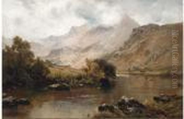 Tan-y-bwlch, Capel Curig, North Wales Oil Painting by Alfred de Breanski