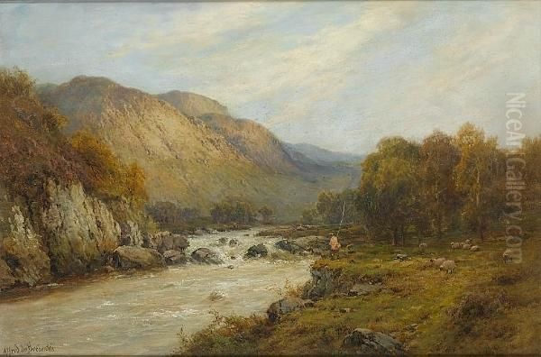 In The Trossachs Oil Painting by Alfred de Breanski