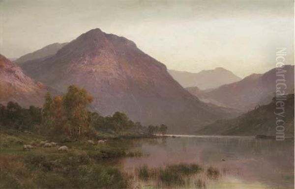 A Still Evening, Inversnaid Oil Painting by Alfred de Breanski