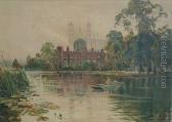 King's College,cambridge Oil Painting by Alfred de Breanski