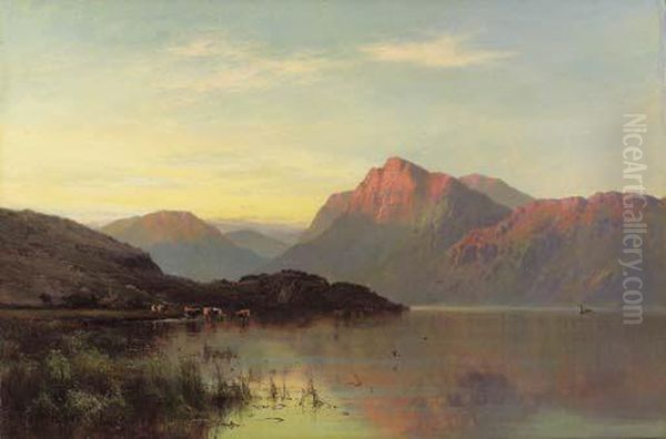 The Conway At Bettws-y-coed; And Tal-y-llyn, North Wales Oil Painting by Alfred de Breanski