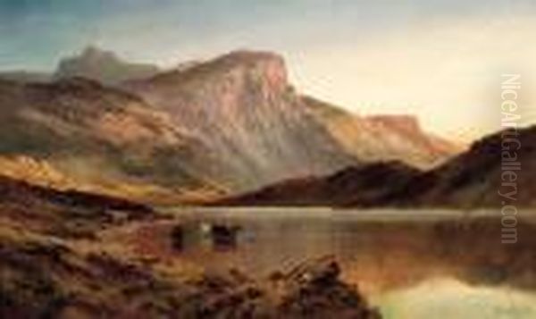 Ben Nevis, Evening Oil Painting by Alfred de Breanski