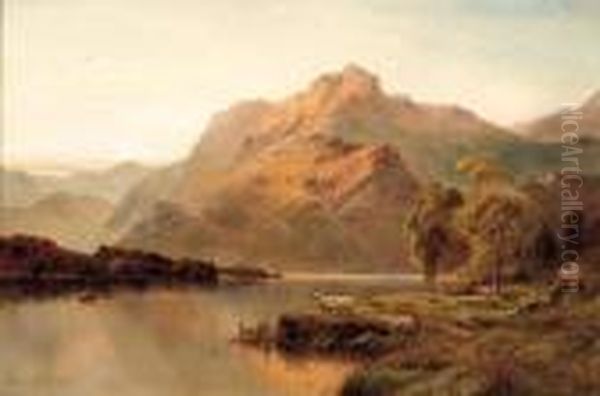 The Hills Of Loch Lomond Oil Painting by Alfred de Breanski