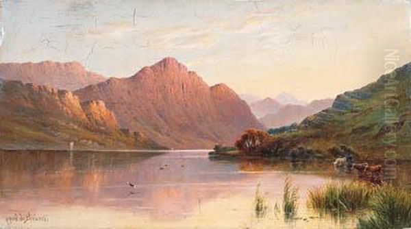 Loch Lomond Oil Painting by Alfred de Breanski