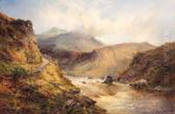 The Pass To Loch Awe Oil Painting by Alfred de Breanski