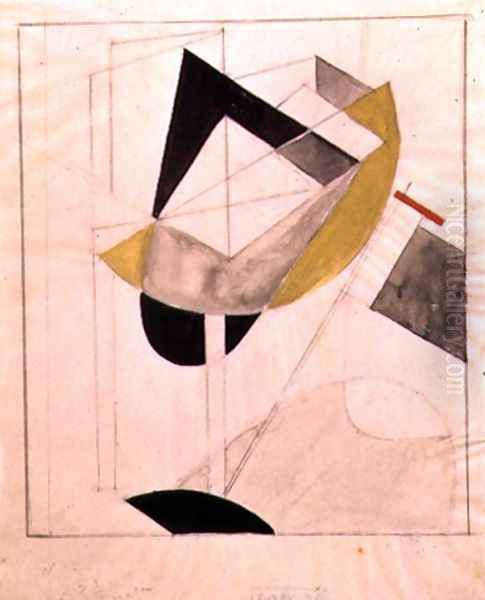 Proun 19, 1920 Oil Painting by Eliezer Markowich Lissitzky