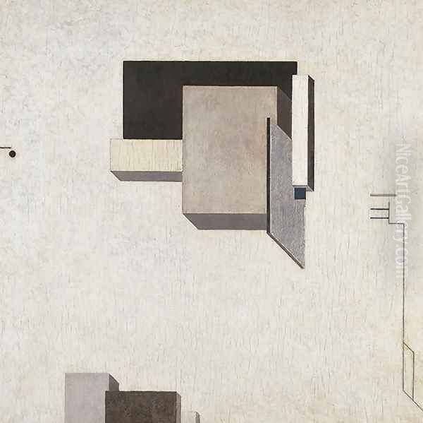 Proun 1C Oil Painting by Eliezer Markowich Lissitzky