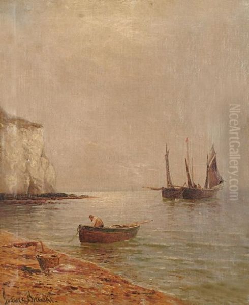 Coming Ashore Oil Painting by Gustave de Breanski