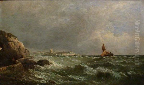 Marina Oil Painting by Gustave de Breanski