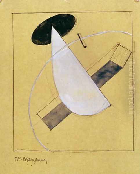 Proun 18, 1919-20 Oil Painting by Eliezer Markowich Lissitzky