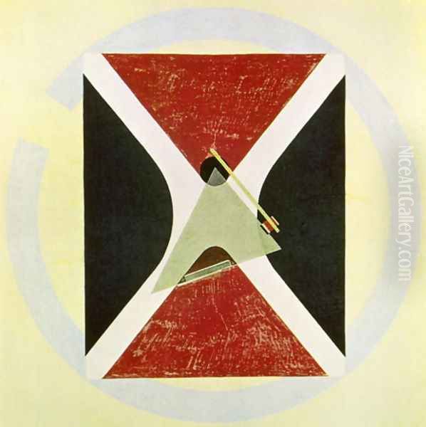 Proun 43, 1924 Oil Painting by Eliezer Markowich Lissitzky