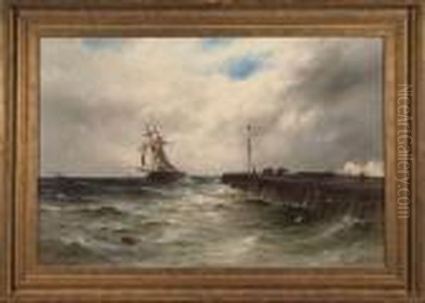 Coming Into Dover Oil Painting by Gustave de Breanski