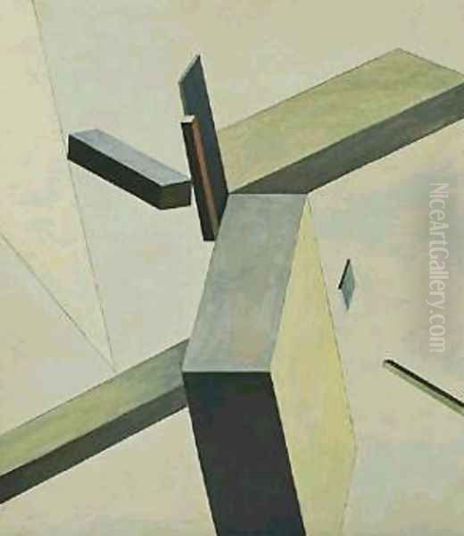 Composition Oil Painting by Eliezer Markowich Lissitzky