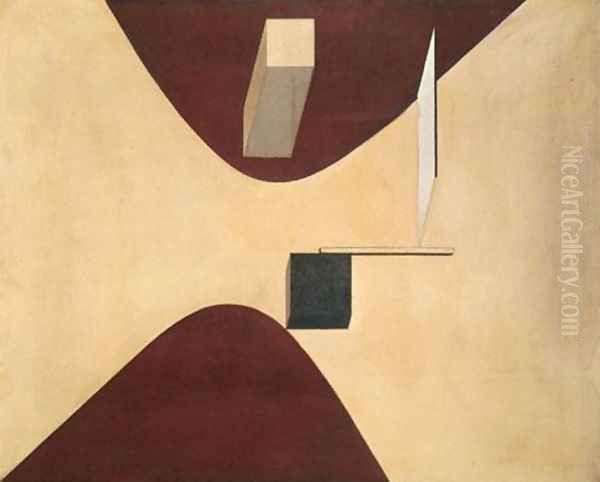 Proun P23 Oil Painting by Eliezer Markowich Lissitzky