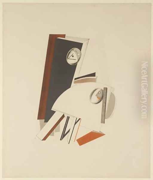 Anxious People Oil Painting by Eliezer Markowich Lissitzky