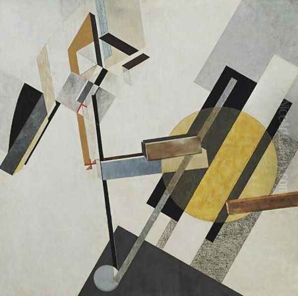 Proun 19D Oil Painting by Eliezer Markowich Lissitzky