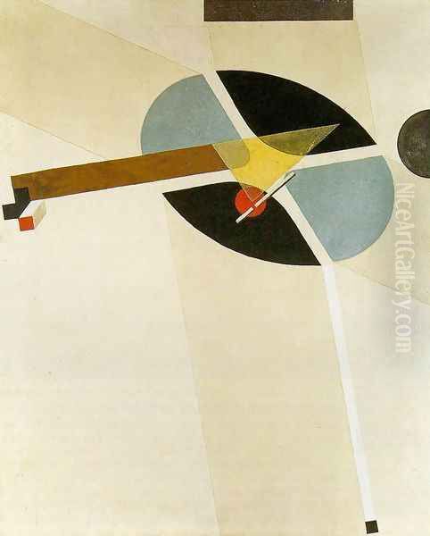 Proun G7 Oil Painting by Eliezer Markowich Lissitzky