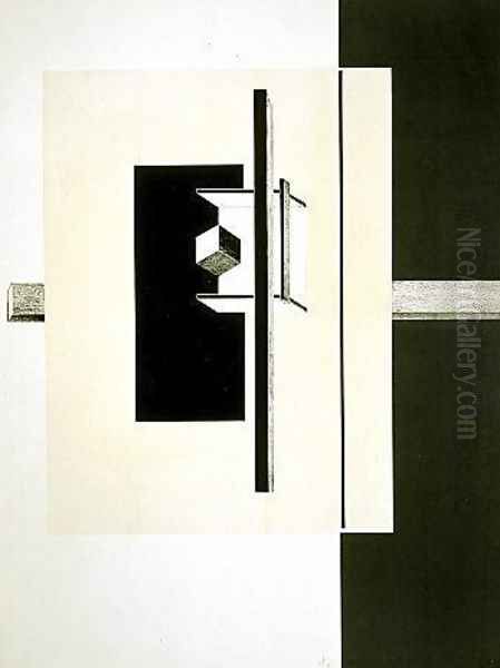 Proun. 1st Kestner Portfolio Oil Painting by Eliezer Markowich Lissitzky