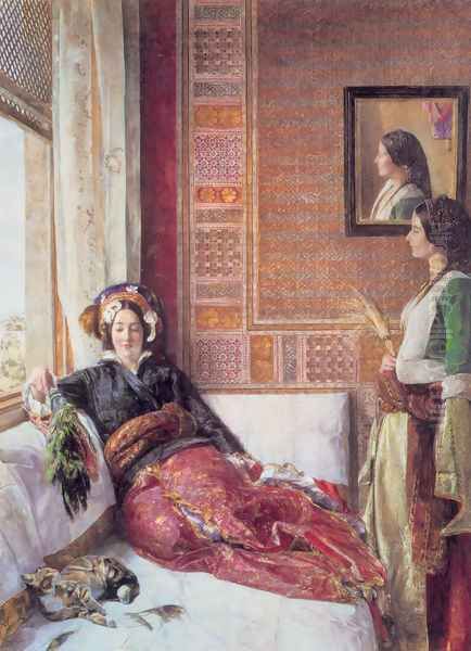 Harem Life in Constantinople Oil Painting by John Frederick Lewis