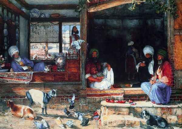 The Kibab Shop, Scutari, Asia Minor Oil Painting by John Frederick Lewis