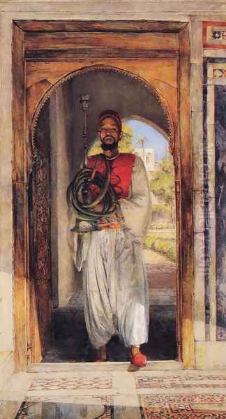 The Pipe Bearer Oil Painting by John Frederick Lewis