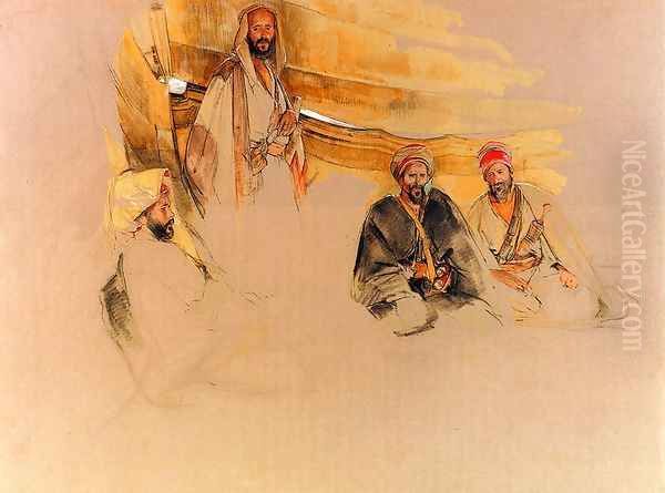 A Bedouin Encampment, Mount Sinai Oil Painting by John Frederick Lewis