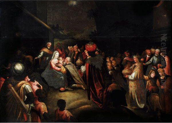 L'adoration Des Mages Oil Painting by Louis de Caullery