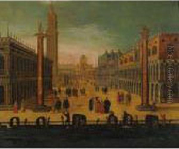 Piazzetta San Marco Oil Painting by Louis de Caullery