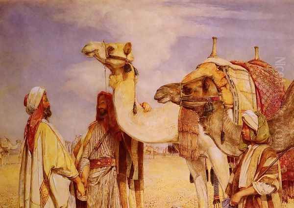 The Greeting in the Desert, Egypt Oil Painting by John Frederick Lewis