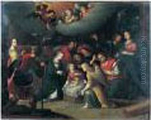 L'adoration Des Bergers Oil Painting by Louis de Caullery