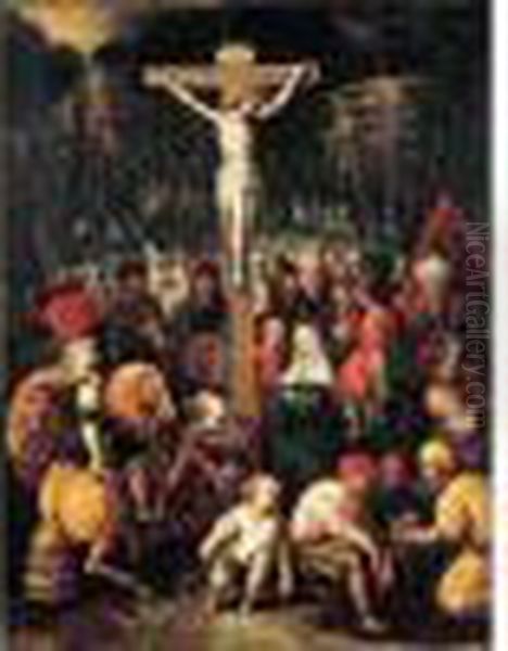 La Crucifixion Oil Painting by Louis de Caullery