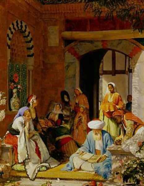 And the Prayer of Faith Shall Save the Sick Oil Painting by John Frederick Lewis