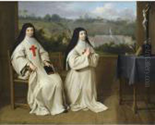 Portrait De Mere Agnes Et Soeur Angelique De L'abbaye De Port Royal
Des Champs Oil Painting by Philippe de Champaigne