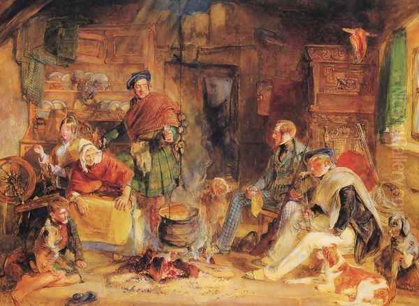 Highland Hospitality Oil Painting by John Frederick Lewis