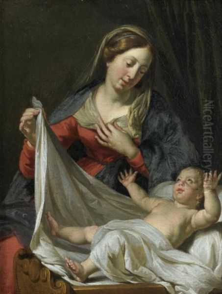 La Vierge A L'enfant Oil Painting by Philippe de Champaigne