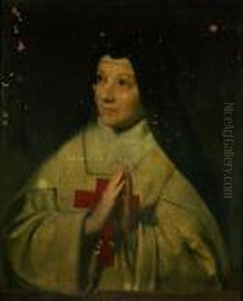 Portrait De Soeur Catherine De Sainte-suzanne Oil Painting by Philippe de Champaigne