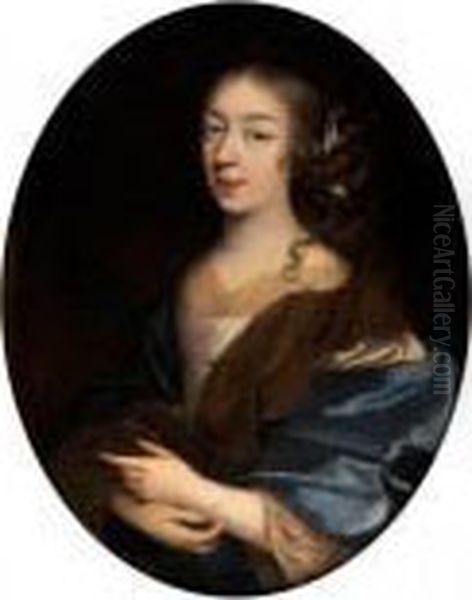 Portrait De Femme A La Draperie Bleue Oil Painting by Philippe de Champaigne