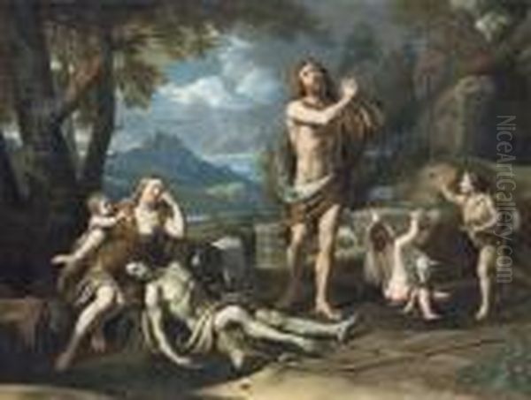 Adam And Eve Lamenting The Death Of Abel Oil Painting by Philippe de Champaigne