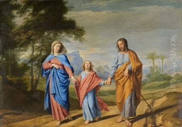 La Sainte Famille Revenant De Jerusalem Oil Painting by Philippe de Champaigne