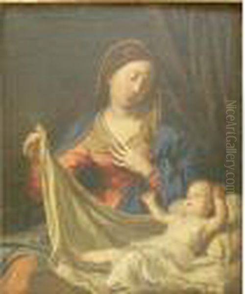 Vierge A L Enfant Oil Painting by Philippe de Champaigne