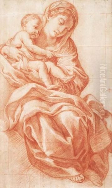 Vierge A L'enfant Oil Painting by Philippe de Champaigne