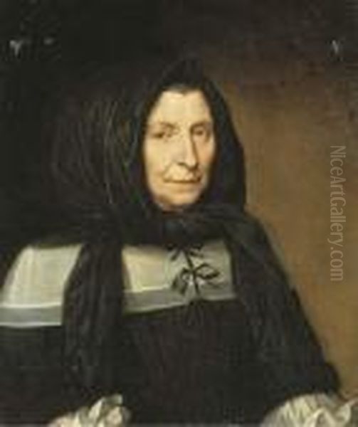 Portrait De Madame Bouthillier, Nee Marie De Bragelonne Oil Painting by Philippe de Champaigne