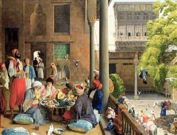 The Midday Meal Cairo Oil Painting by John Frederick Lewis